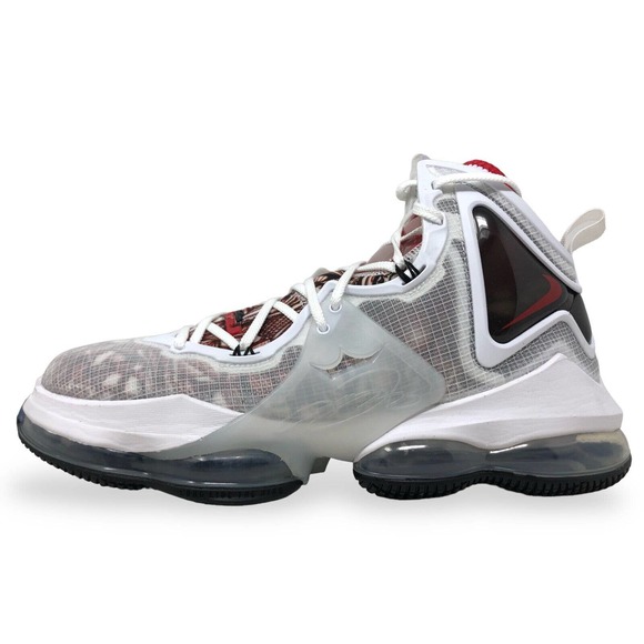Nike Lebron XIX 19 Sketch Men Basketball Shoe White/Red-Black Size 10 CZ0203 101